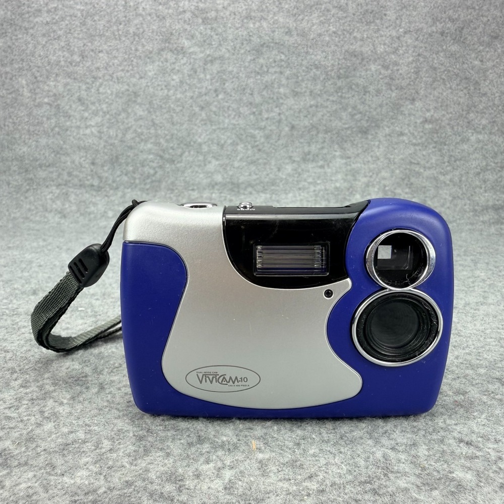 Vivitar ViviCam 10 Dual Mode Digital Camera Blue 640x480 Parts Repair Untested